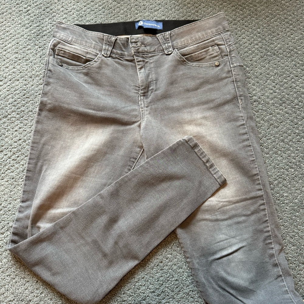 Women’s Gray Democracy “Ab”Solution Skinny Jeans